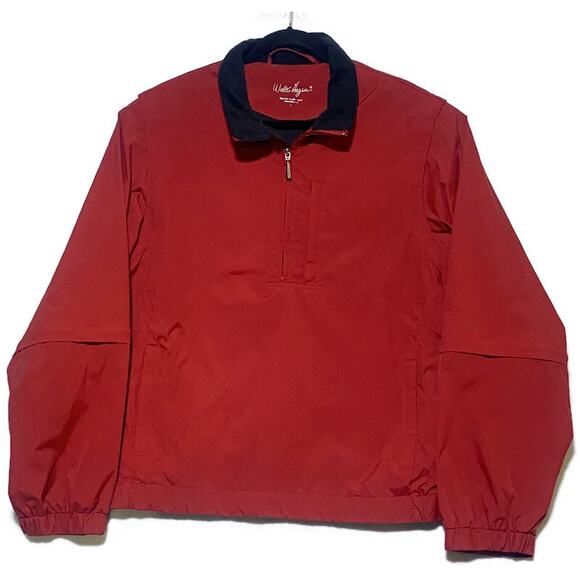 Walter Hagen Pullover Windbreaker 1/4 Zip Men's Large Red w/Adjustable Sleeves - Picture 1 of 7